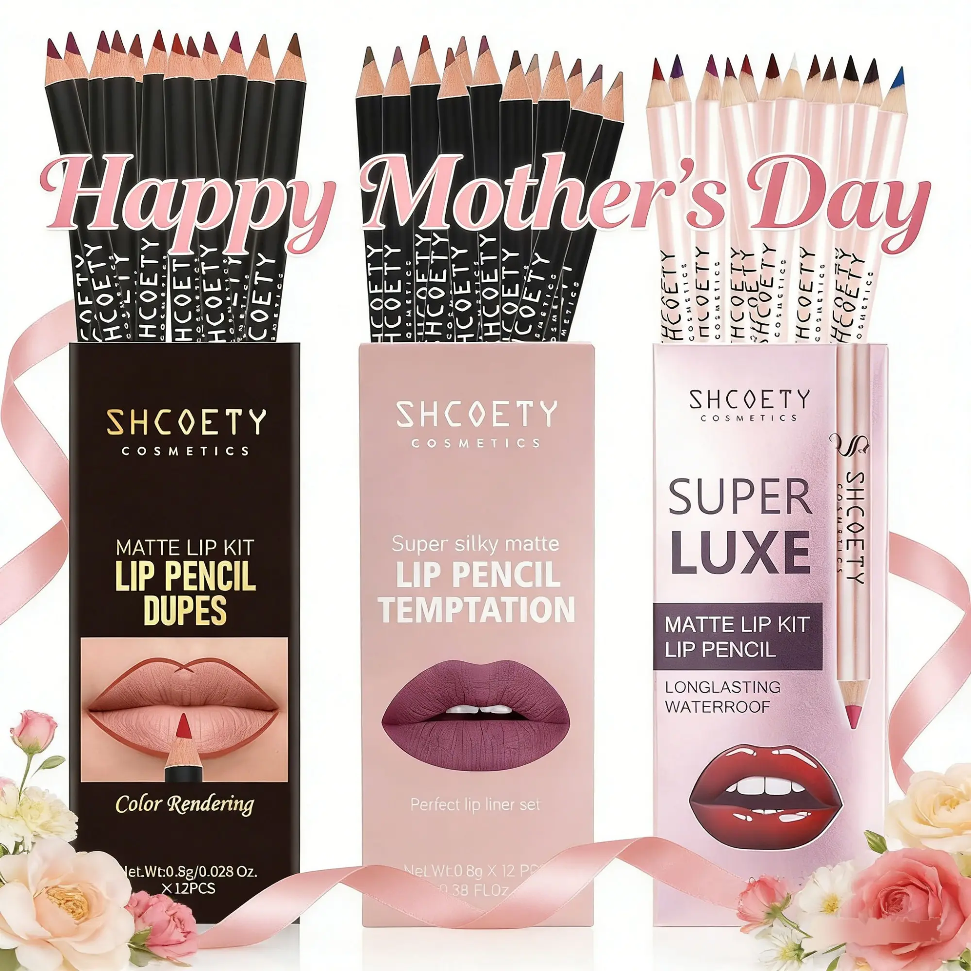48 Colors Lip Liner Stick, Matte Retro Makeup, Long-Lasting Smooth Application, Perfect for Daily Use, Stage, Parties, Music Festivals