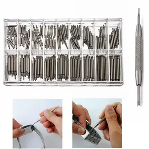 108/144pcs Stainless Steel Spring Bars 8mm to 25mm, Watchband Strap Repair Tools with Pins, Replacement Strap, Essential Watch Accessories for Maintenance, Watch Repair Toolkit