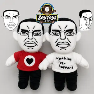 Chud Soyjak Plush with removable clothes