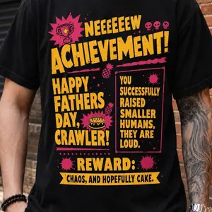 Dungeon Crawler Carl Fathers Day Shirt, Dad Achievement Tee, DCC Fan Shirts, Fathers Day Gifts, Funny LitRPG Dad Gift