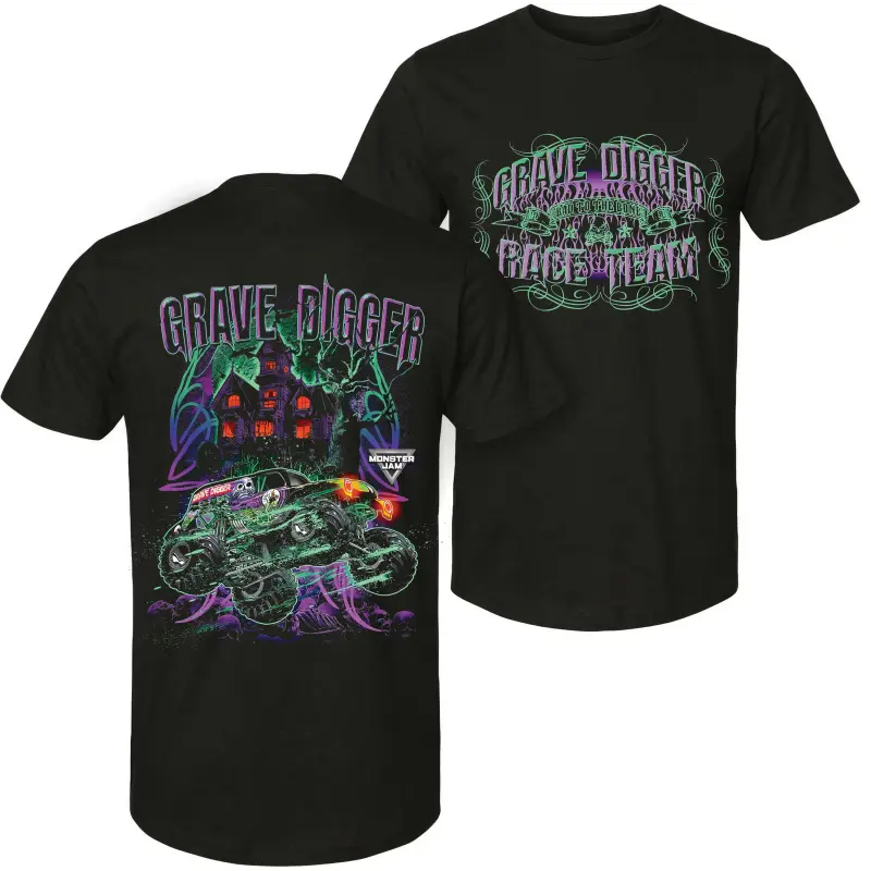 Retro Vintage 1988 Grave Digger Race Team Monster Truck T-shirt, Monster Truck Shirt, Monster Jam Fans 67 summer clothes white tee christian clothing world tshirts 2000s
