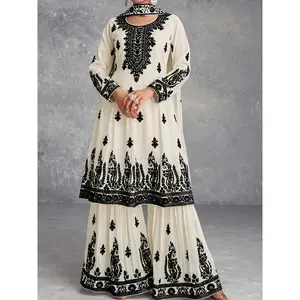 Women's Casual Elegant Floral Print Round Neck Long Sleeve Top and Pants Set BK123002