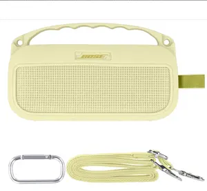 Soft Silicone Cover Case for Bose New SoundLink Flex Portable Bluetooth Speaker 2nd Gen,Citrus Yellow Silicone Cover
