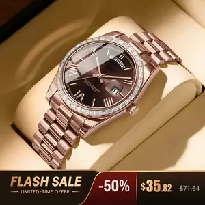 【DealsForYouDays】Men’s Luxury Business All-Metal Masculine Multi-Function Quartz Watch - Crystal Bezel Sparkling Design, Stainless Steel Bracelet, Classic Day-Date Function, Elegant High-End Gift for Men’s Accessories , All-Metal Quartz Watches