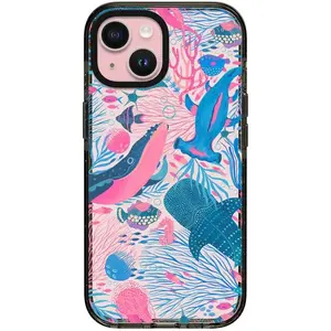 Casetif Compact Phone Case [4 ft. 2X Military Grade Drop Protection/Slim/Lightweight] - Under The Sea - Clear Black