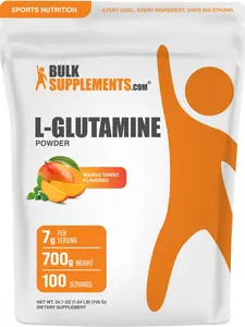 BulkSupplements.com L-Glutamine Powder - Glutamine Supplement, L Glutamine Powder - Mango Tango, 7g per Serving, 700g (1.5 lbs) (Pack of 1)