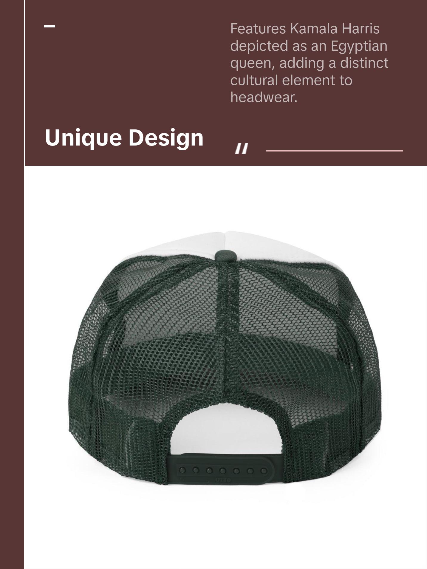 Kamala Harris "Rule Like a Goddess" Egyptian Queen Trucker Hat - Bold Political Leadership Cap