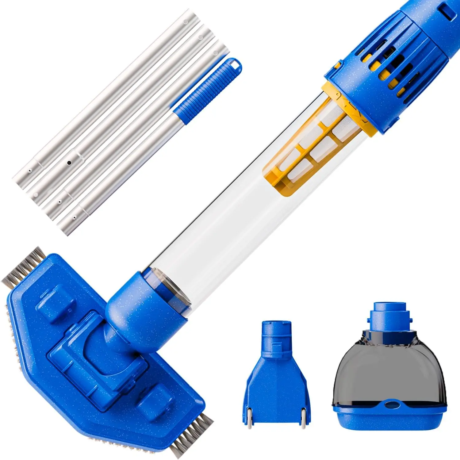 Sepetrel Cordless Pool Vacuum Cleaner, Rechargeable Handheld Pool Vacuum with Strong Suction for Above Ground Pools, Spas, Hot Tubs, Sand and Debris