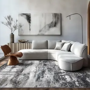 【Summer Vibes】GENIMO Christmas Modern Abstract Design Area Rug Soft Lightweight Cushioned Feel Durable for Living Room Bedroom Dining Room Machine Washable Non-Slip Backing