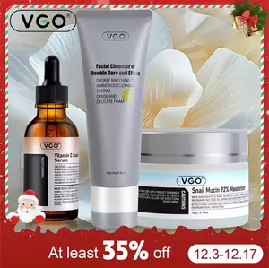 VGO-Vitamin C Serum, Moisturizer, and Facial Cleanser Set Cleansing Moisturizing Suitable for sensitive skin-Live Skincare Radiance -B
