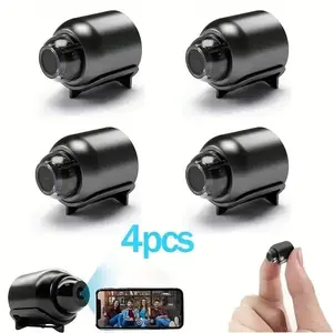 1/4pcs Wireless Surveillance Camera X5 Night Vision 2.4GHz/5GHz WiFi Wireless Smart Security Camera - High Definition, 360 ?? Rotation, Black, Ideal for Home And Office Surveillance, Office Wireless Surveillance Camera | Modern Ca(Sheets)