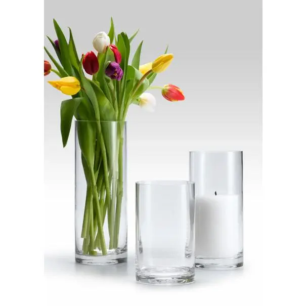 Large Glass Hurricane Vase