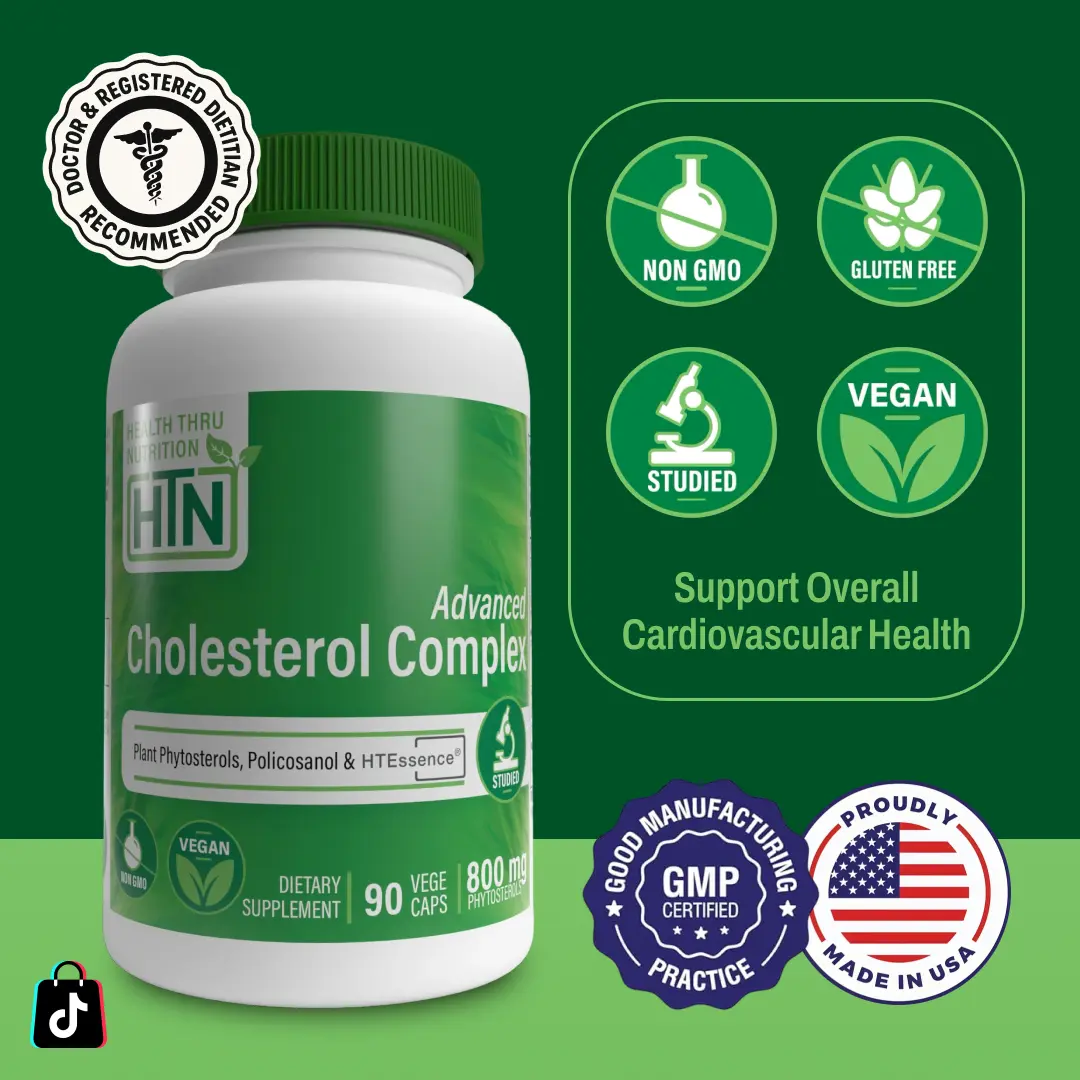 Health Thru Nutrition Advanced Cholesterol Complex – 90 Vegecaps | Heart & Lipid Support