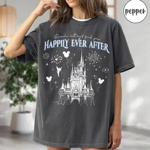 Reach Out And Find Your Happily Ever After Shirt Retro Family Matching Shirt Castle Shirt Trip Gift Tee Shirt for Adult and, Outfit Summer 2026