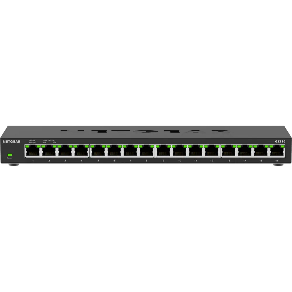 NETGEAR Essentials GS316v3 16-Port Gigabit Unmanaged Switch
