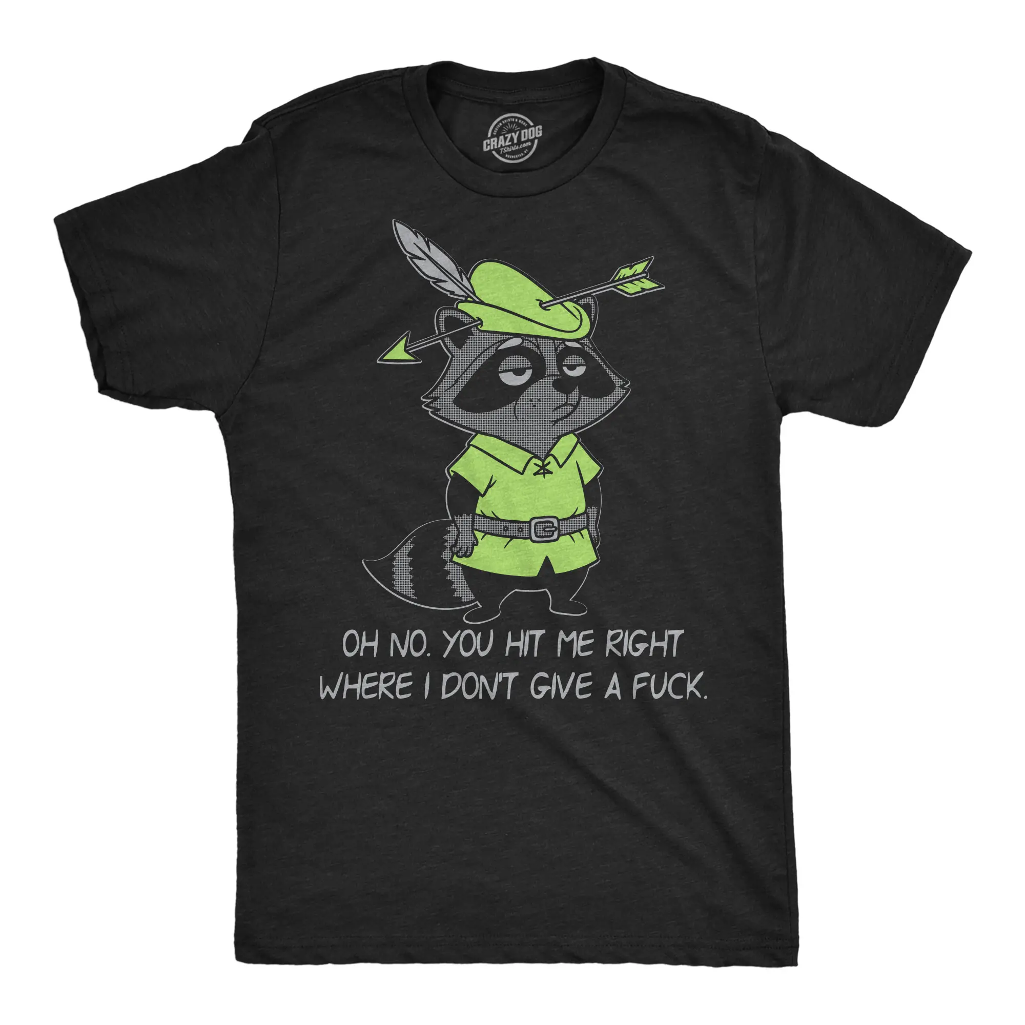 Mens Funny T Shirts Oh No You Hit Me Right Where I Dont Give A F*ck Sarcastic Graphic Novelty Tee For Men Mens Funny T Shirts Cool Vintage Fashion T-Shirt Gift Classic Menswear Funny offensive Short Sleeve Black -