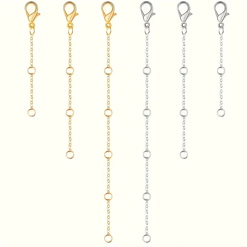 [Stainless Steel Chain] Golden Silvery 6/12 Stainless Steel Necklace Extension Chain | Three Sizes, Suitable for DIY Women's Jewelry Making, Necklace Bracelet, Anklet Extension Chain