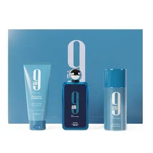 Afnan 9 AM Dive Grooming Trio Gift Set – Fragrance That Starts With A, Eau De Parfum, Cologne, Shower Gel, Deodorant, Fresh Aquatic Woody Scent for Men, Everyday Wear
