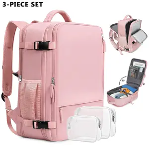 Simple Multi-Compartment Business Laptop Travel Bag Lightweight Zipper Luggage Backpack, Preppy Backpack, Large-Capacity Men’s Casual Travel Backpack, Women’s Computer Backpack, High School and Middle School Student Backpack, College Student Backpack