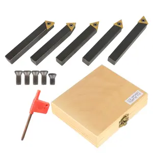 5Pcs 1/2" Indexable Carbide Insert Turning Bit Holder Set, Mechanics' Tool Kit Set, Lathe Equipment for Mechanics, Tools For Mechanics
