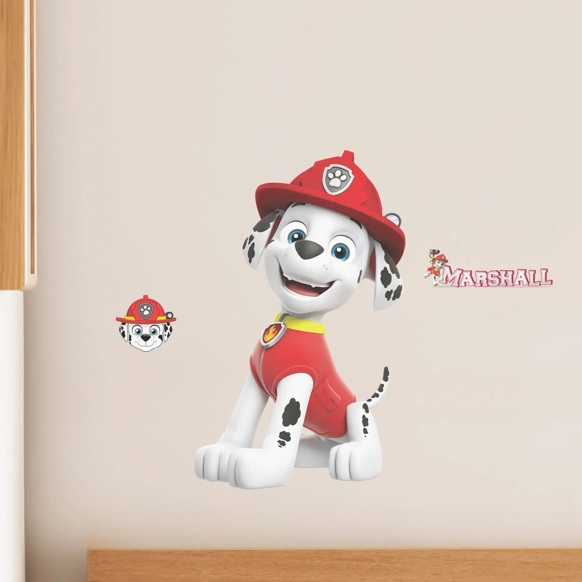 Paw Patrol Marshall Wall Decal 23 Inches Tall Removable Vinyl Decals for Kids Bedroom Playroom Officially Licensed by Nickelodeon