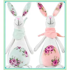 Easter Bunny Gnome Decorations with Big Ears - Adorable Festive Spring Rabbit Tiered Tray and Home Decor, Easter Table Centerpiece for Home, Valentine's Day Gift for Kids, Adults, Set of 2