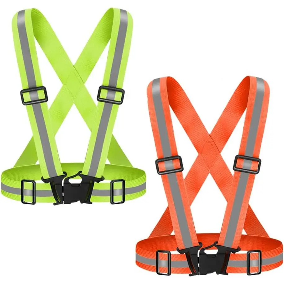 High Visibility Reflective Vest Safety Vest Running Reflective Gear Adjustable Reflective Vest for Walking,Jogging,Hiking,Night Cycling