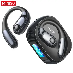 MINISO MS193 OWS wireless earphones LCD display Bluetooth 6.0 earphones, waterproof and sweatproof HIFI sound quality, charging box, ENC earbuds smart earphones with APP