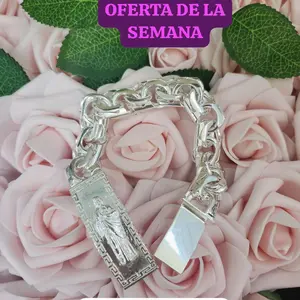 san judas esclava de plata.925 . Silver 925 solid bracelet.