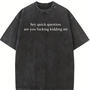 Comfort Colors Hey Quick Question Are You Kidding Me Shirt, Funny Humor Shirt, Sarcasm Shirt, Trendy Shirt for Women, funny graphic tees, shirts women,Trendy Summer Sun Tees, Womenswear