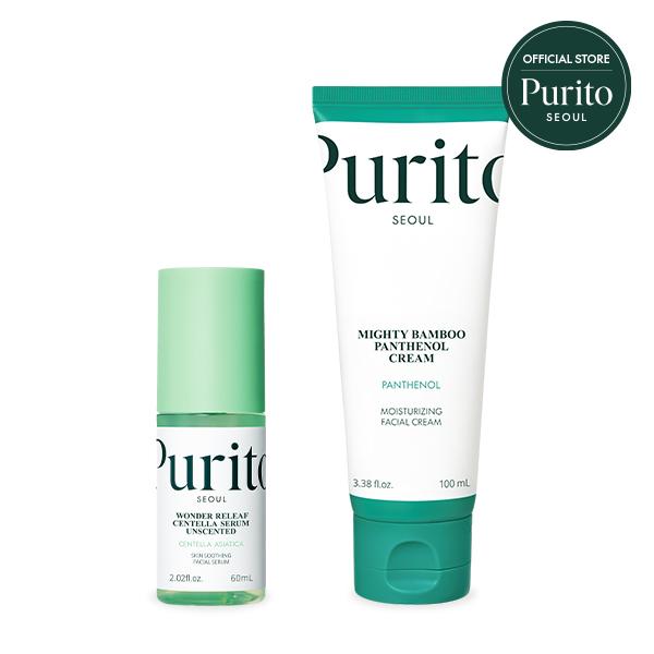 [Purito Official] BEST DUO For Glass Skin l Soothing Serum + Post-Acne Cream l Soothing Serum + Fungal Acne Safe Cream l Korean Skincare l Moisturizing Hydration
