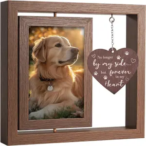 4×6 Pet Memorial Photo Frame Keepsake Remembrance Sympathy Gift for Loss of Dog or Cat No Longer By My Side But Forever In My Heart Loving Memory Picture Frame for Pets