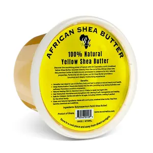 RA Cosmetic's 100% Natural Unrefined Yellow Shea Butter – Pure African Luxury for Skin & Hair - Sourced from Ghana