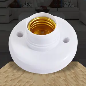 E27 LED Bulb Socket Adapter Plug, Us Plug Switch Included, Round Square Design, Screws Provided, Easy Installation, No Battery Required, Non-Rechargeable