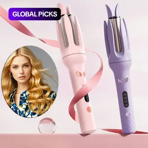 Electric Hair Curler, Hair Curling Iron, 4-speed Temperature Control Adjustable Hair Curler, LED Screen Hair Styling Tool for Home & Salon Use