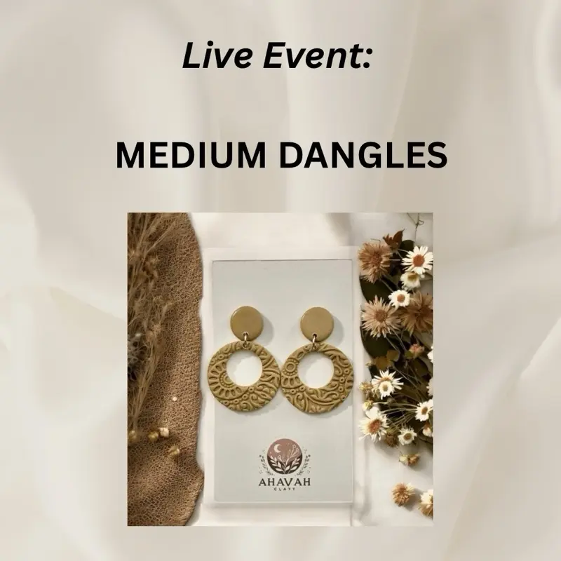 Medium  Polymer Clay Dangle Earrings
