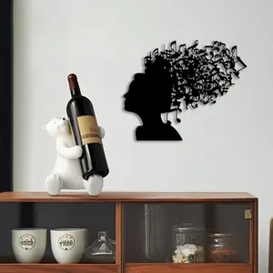 1pc Musical Muse Metal Wall Art, Musical Muse Statue Mural, Perfect for Recording Studio, Composer's Room, Inspirational Wall Decor, Grammy Celebration Decor, Ideal Gift for Songwriters,Perfect For Halloween/Christmas/Easter decor.