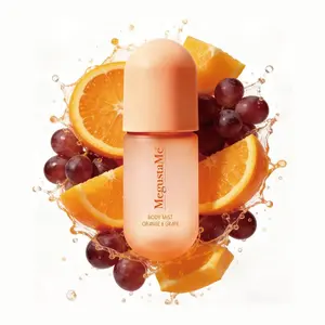 Pure Natural Body Mist Orange & Grape – Juicy Citrus-Fruity Scent, 4D Hyaluronic Acid Hydrating Fine Spray,  Lasting Fragrance for Body & Hair, Paraben-Free, 3.4 Fl Oz