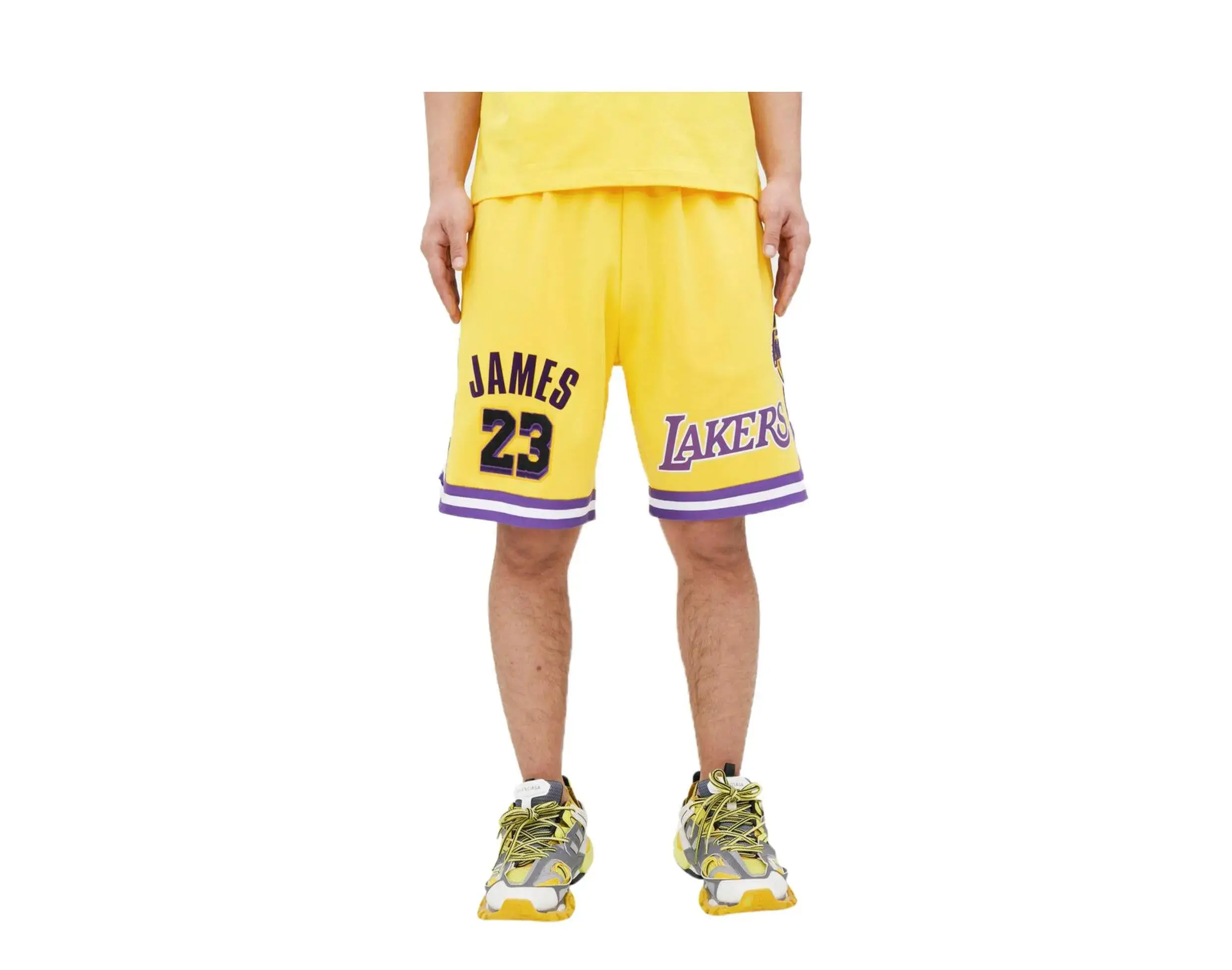 Pro Standard Los Angeles Lakers Lebron James Pro Team Shorts in Yellow | Men's