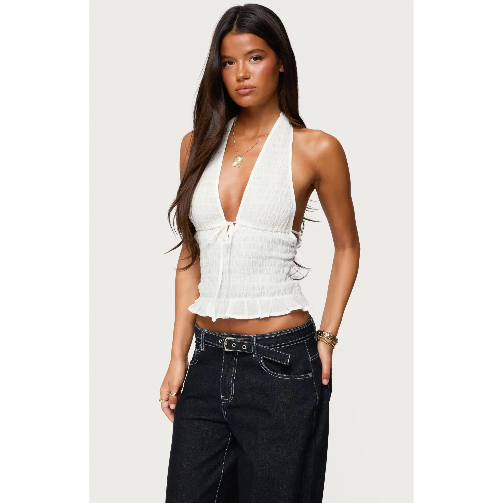 Edikted Women's Larissa Scrunch Halter Top