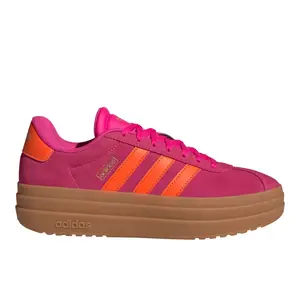 adidas Womens Vl Court Bold Lace Up Sneakers Shoes Casual - Pink