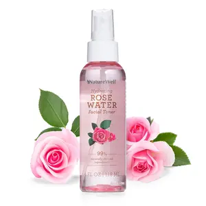 Rose Water Hydrating Facial Toner Mist 4 fl oz | Refreshing & Moisturizing Spray for Dewy, Radiant Skin – Soothing, Conditioning Skincare Perfect for Travel, Daily Use & Sensitive Skin