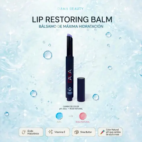 Lip Restoring Balm with Hyaluronic Acid & Vitamin E - Hydrating Mineral Oil-Infused Moisturizer for All Skin Types