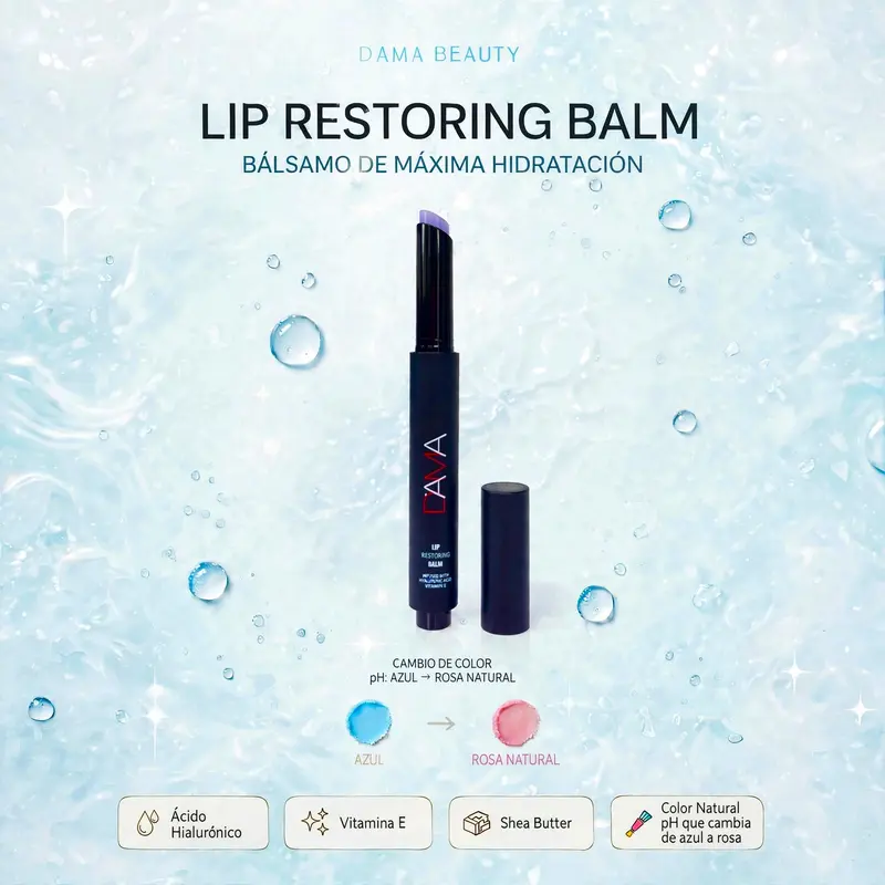 Lip Restoring Balm with Hyaluronic Acid & Vitamin E - Hydrating Mineral Oil-Infused Moisturizer for All Skin Types