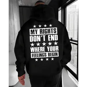 My Rights Don’t End Where Your Feelings Begin Hoodie – Freedom Quote Patriotic T Shirt for Men – Bold Statement Graphic Sweatshirt