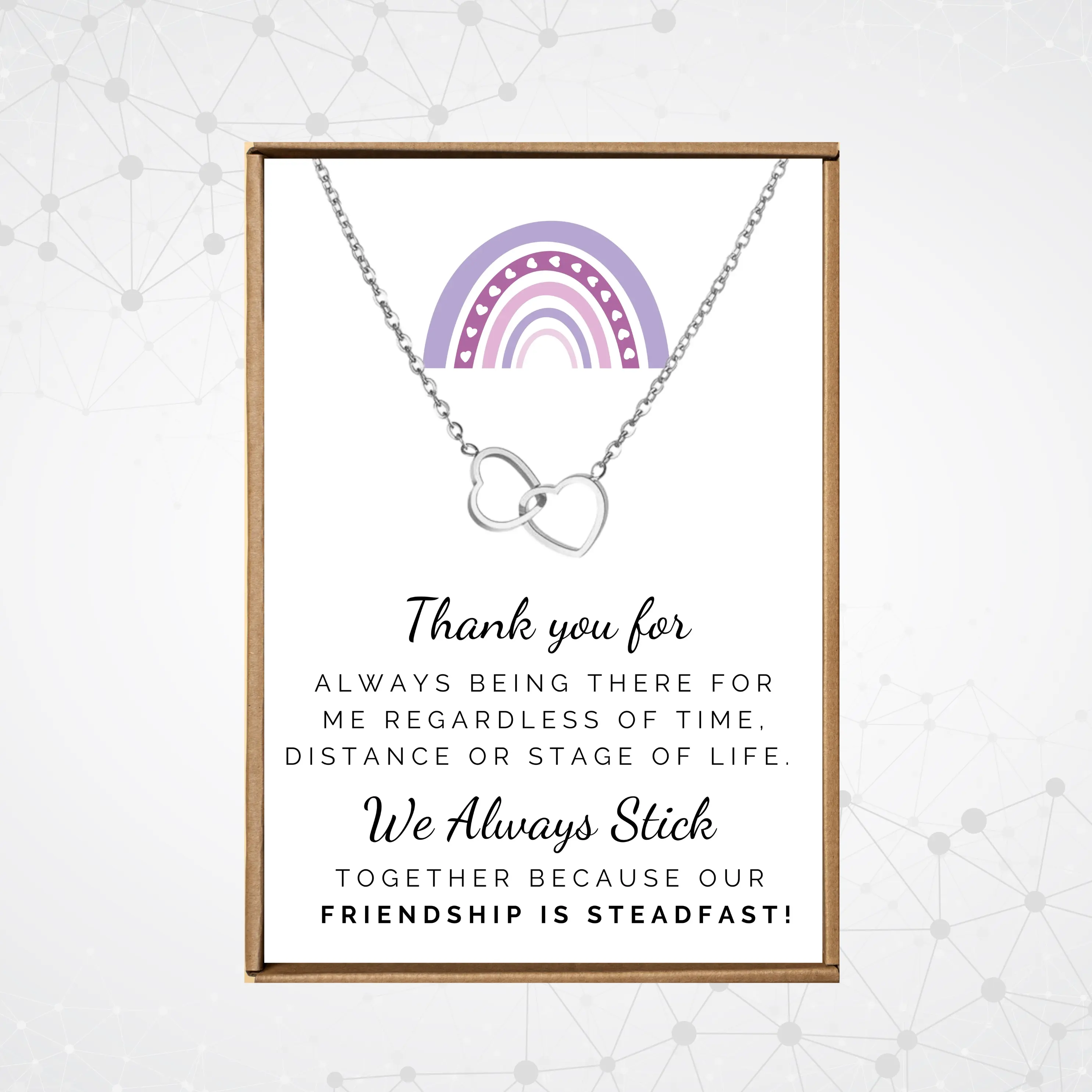 Bff gifts for women, Friendship matching necklaces, Double hearts necklace