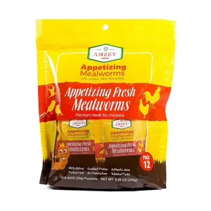 Fresh Feeders (Mealworms) Superior to Live Mealworms - All Natural High Protein Insect Treat for Leopard Gecko, Wild Birds, Bluebirds, Sugar Glider, Hedgehog, Skunks, Lizards, 8.4 oz