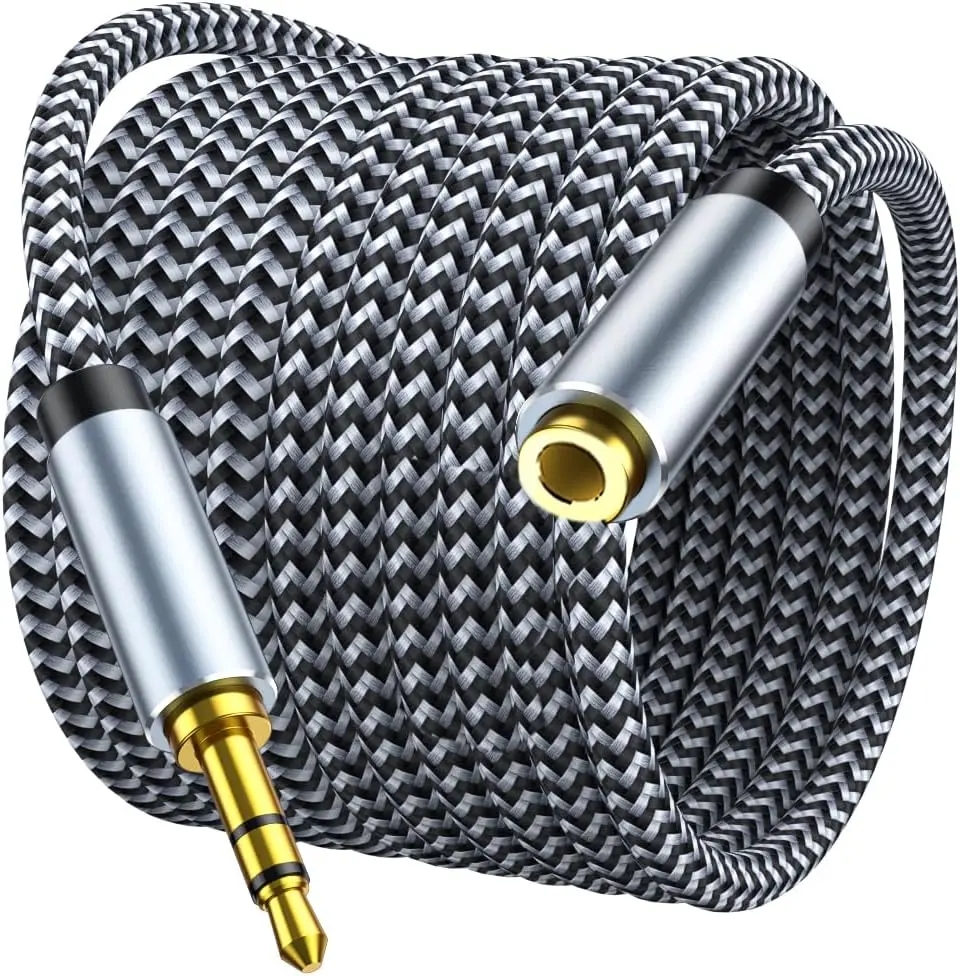 Headphone Extension Cable 10ft - Aux 3.5mm Extension Cable Male to Female, 1/8 Inch TRS Stereo Audio Jack Extender for Car, Speaker, TV, PC (Audio Only, No Mic)