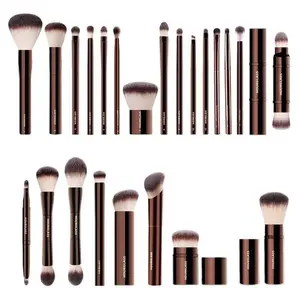 Hourglass Makeup Brush Set & Kit Include Powder Foundation Concealer Lip Blusher Bronzer Eyeshadow Eyeliner Highlight with Vanish Seamless Finish & Ambient Lighting Edit Brush