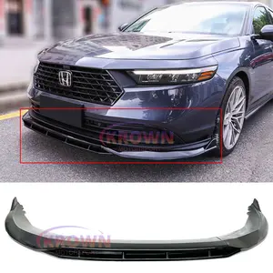 FITS 2023-2026 11TH GEN HONDA ACCORD JDM 4PC GLOSS BLACK FRONT BUMPER LIP CHIN SPLITTER KIT